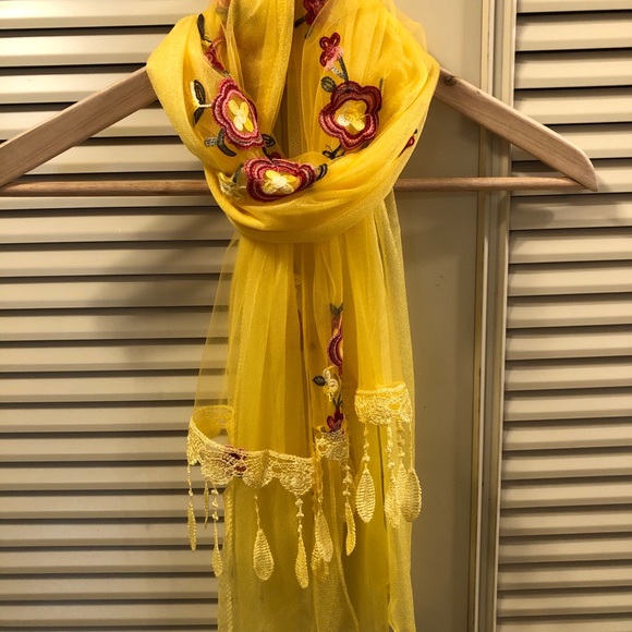 All Season NEW Long Tube Style Embroidered Scarf - Picture 7 of 12